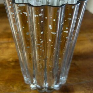 Set of 2 Illuminated Mercury Glass Hurricanes